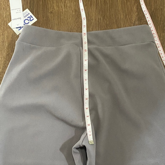 Women's medium Savion light grey Straight Leg dress Pants with 6 gold buttons - Picture 9 of 9